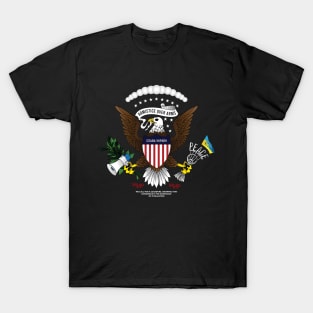 Ukrainian-American Eagle armistice over arms Ukraine Flag | Great Seal of the United States Peace sign T-Shirt